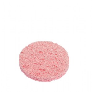 Спонж круглый розовый D=7,5 см целлюлоза (пористая структура) 1шт